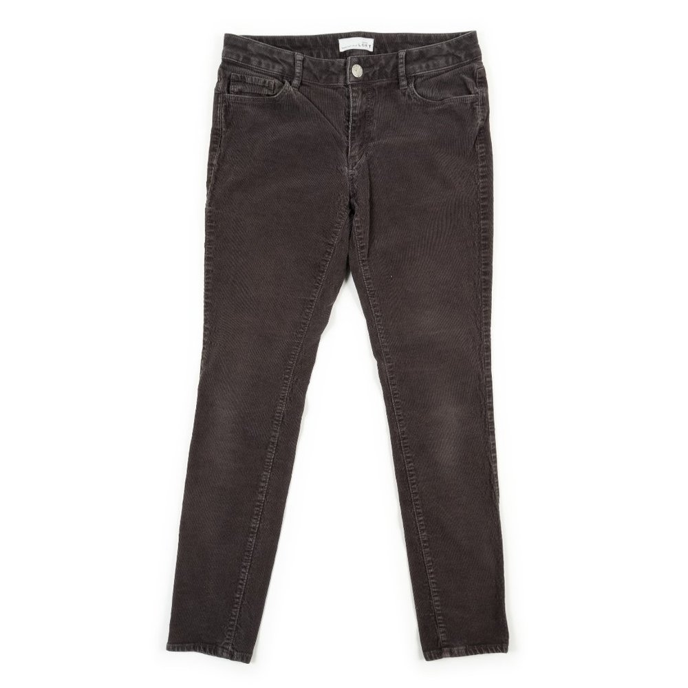 ANN TAYLOR LOFT Curvy Skinny dark grey corduroy pants size 4